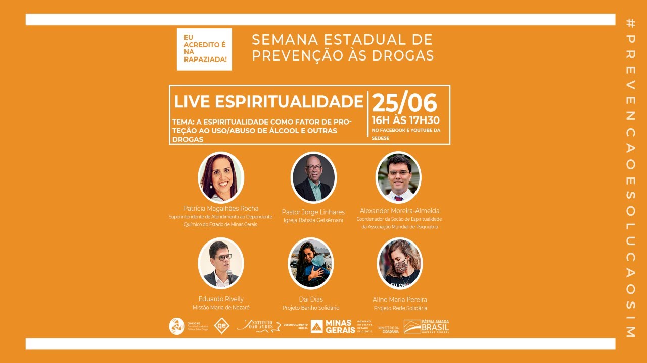 Semana Estadual de Prevenção às Drogas - Live da Espiritualidade