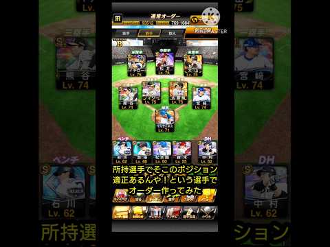 プロスピAの所持選手でここのポジションの適正あるんや!という選手でオーダー作ってみた