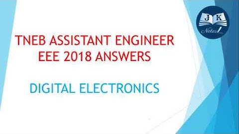 TNEB AE EEE 2018 Digital Electronics Detailed Solutions