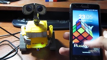 Arduino WALL-E robot controlled with Android app by Bluetooth