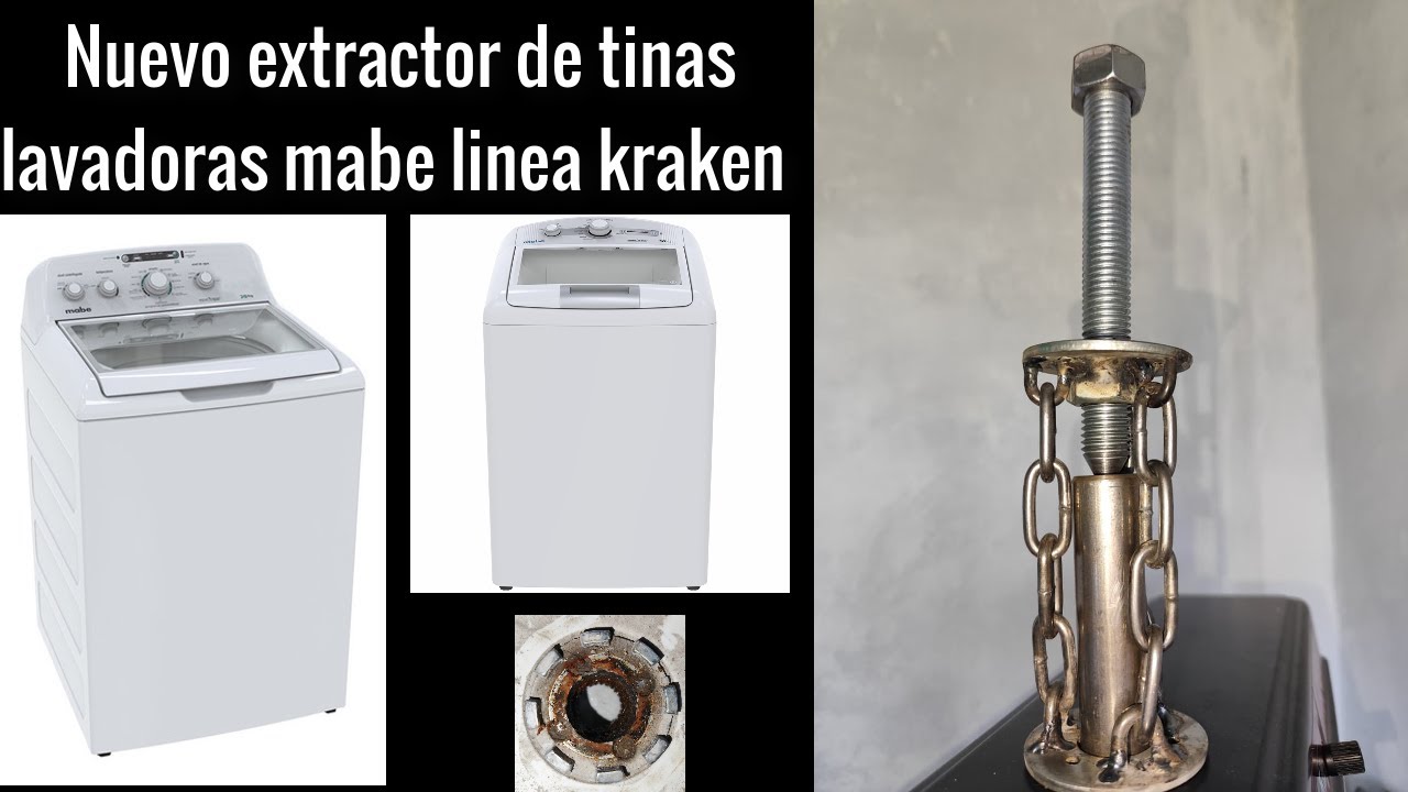 Nuevo extractor de tinas de la lavadora mabe linea kraken - YouTube
