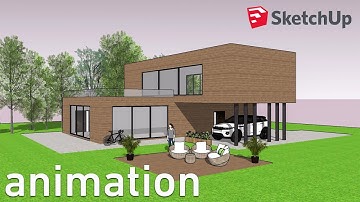 Modern House Design Idea | Container House Design | Sketchup Animation