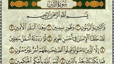 سورة التين   بصوت الشيخ عبد الباسط عبد الصمد   تلاوة القرآن الكريم كاملا
