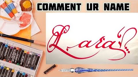 Lara Name Signature Calligraphy Status | How to Draw, Cursive Calligraphy with Cut Marker