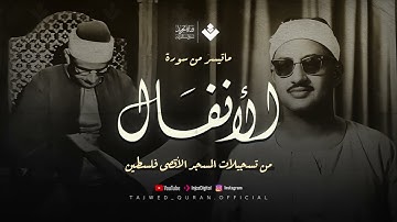 صوت تهدأ به القلوب وتنشرح به الصدور   تلاوة نادرة من سورة الأنفال   الصوت الباكي الشيخ المنشاوي