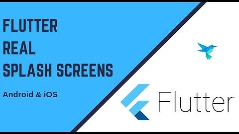 Flutter Splash screen with timer tutorial