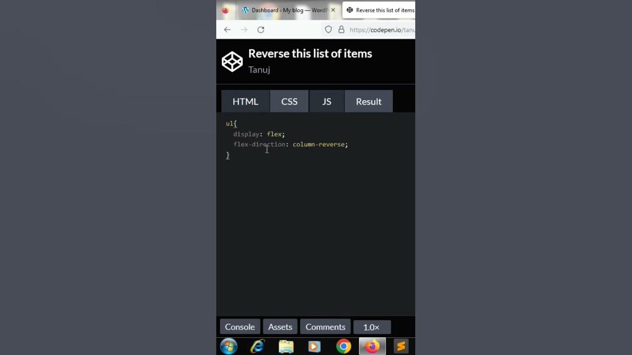 Reverse Column Css