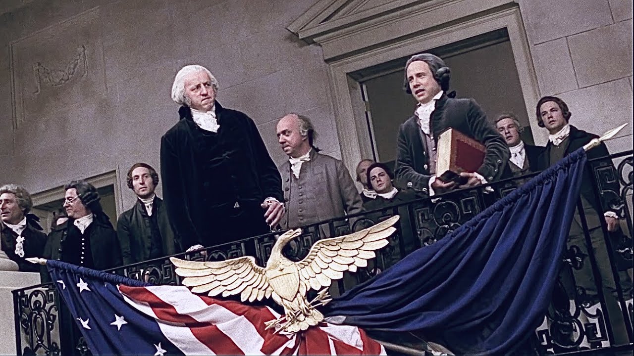 george-washington-takes-the-oath-of-office-inauguration-1789-youtube