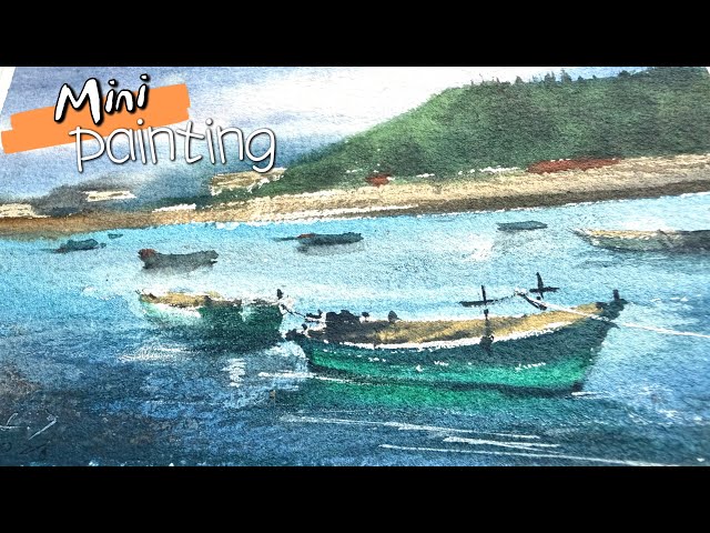 Mini Watercolor: Boat Series, Episode 14 – Let's Paint! - YouTube