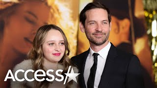 Tobey Maguire's Daughter Ruby Joins Him For 'Babylon' Red Carpet Premiere