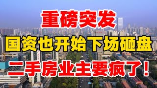 重磅突发，国资也开始下场砸盘了！二手房业主要疯了！体制内教授：房价还要再跌5年，根本不会停，泡沫太严重！