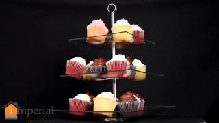 Square 3 Layer Glass Cake Stand