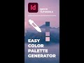 Generate color palettes - Adobe Indesign Tutorial