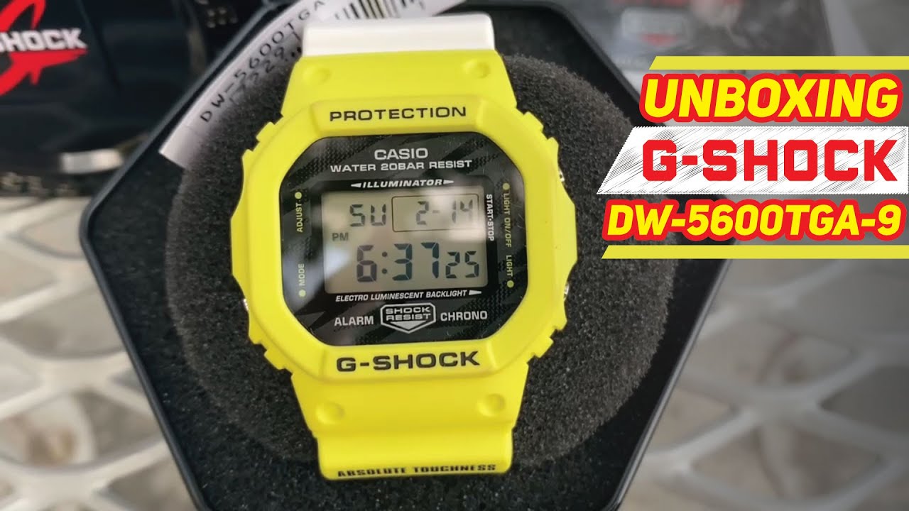 UNBOXING AND REVIEW G-SHOCK DW-5600TGA-9