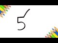 [Hindi] How to draw super man  from 5 Number step by step easy drawing for kids doodle art