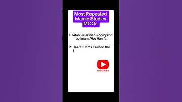 Islamic Studies MCQs - FPSC Exams ||Islamic Studies MCQs For fpsc#css #islamimcqs #islam #ppsc #pms