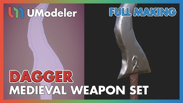 3D Modeling in Unity - Full Making Video of Modeling & Unwrapping a Dagger of Medieval Weapon Set