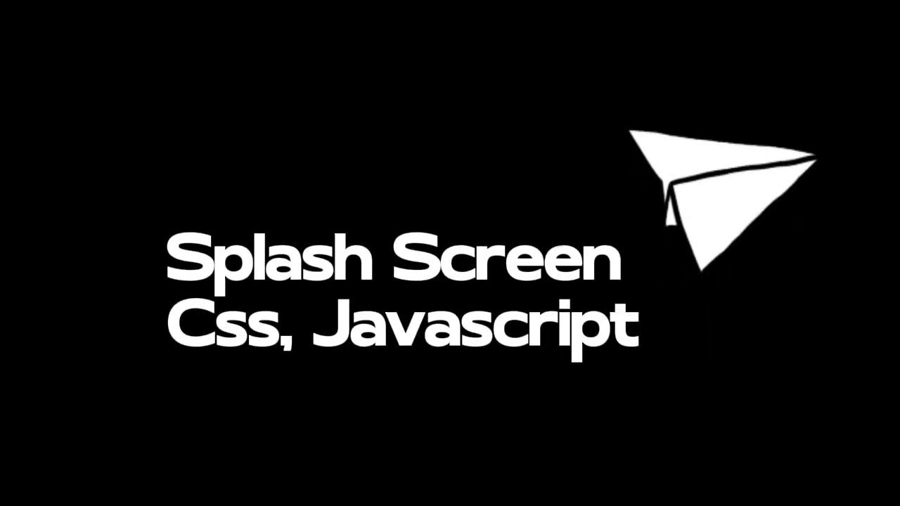 Simple website splash screen | HTML | CSS | JavaScript - YouTube