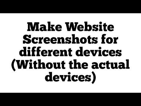 Website Screen Capture for different device sizes