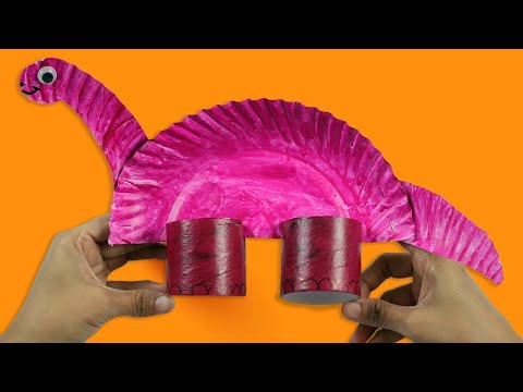 How to Make a Paper Plate Dinosaur | Paper Plate Craft + More Origami Videos