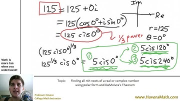 [Precalculus] Finding all nth roots using polar form / DeMoivre