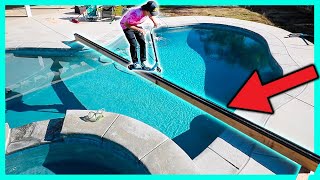 SCOOTER VS GIANT POOL RAIL!