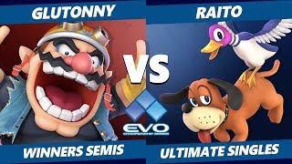 EVO 2019 SSBU - Raito (Duck Hunt) Vs. SLY | Glutonny (Wario) Smash Ultimate Tournament Winners Semis