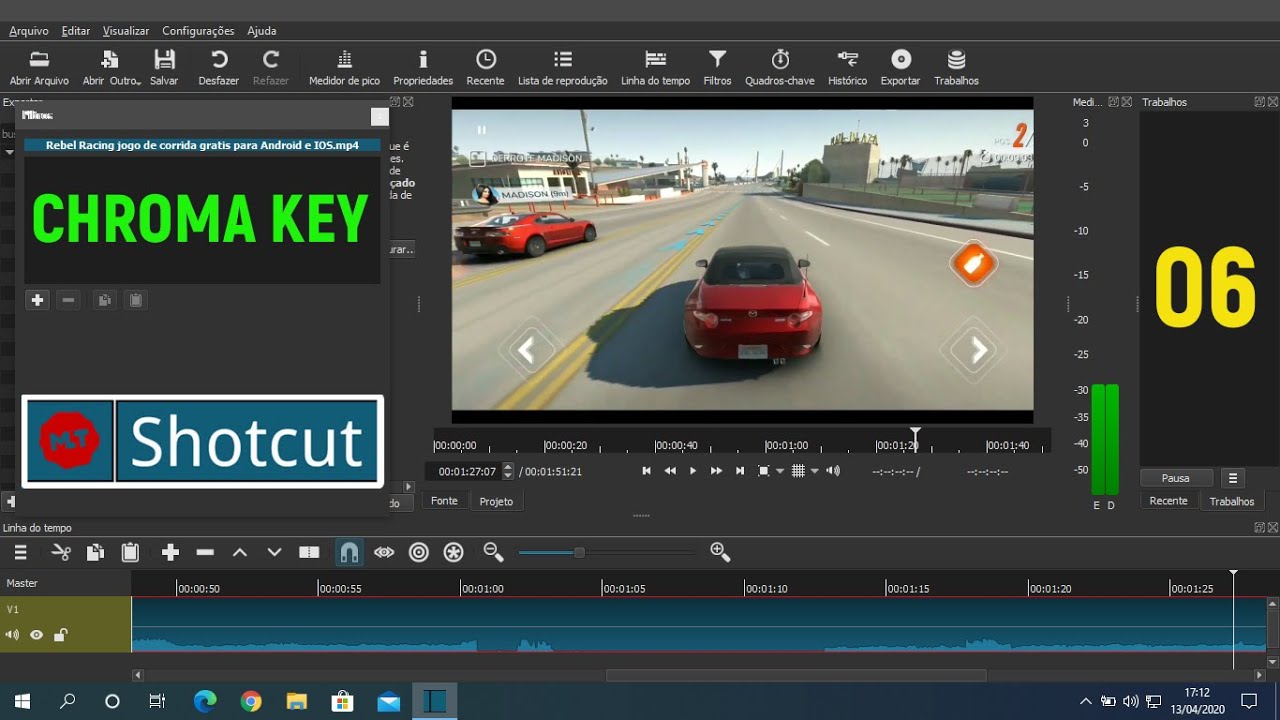 Como usar a Função Chroma Key no Shotcut - YouTube