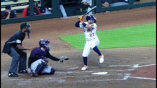 Jose Altuve at bat (10 years in the Big Leagues)...Astros vs. Indians...7/19/21