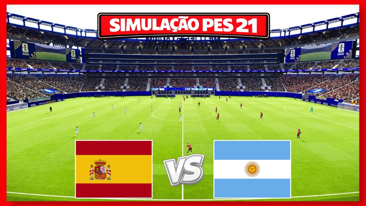 Espanha x Argentina | Final da Copa do Mundo FIFA 2026 | Simulação PES 2021