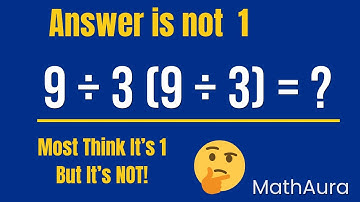 Most Say 1… But That’s WRONG! | 9 ÷ 3(9 ÷ 3) = ? | PEMDAS | BODMAS Trap