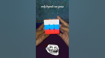 3x3 Cube Russia Flag Pattern 🟥⬜🟦 | Rubik’s Cube #shorts #ankitcubingvlogs