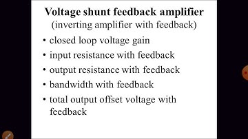 Bandwidth & total output offset voltage with feedback