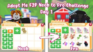 Day 1-Adopt Me 30-Day F2P Noob to Pro Challenge