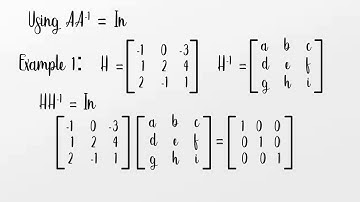 Lesson 4:  Nonsingular Matrices