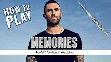 Flute "Memories" Adam Levine Maroon 5 EASY Sheet Music