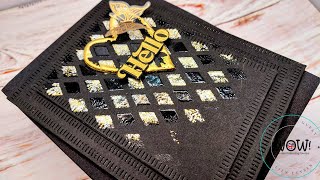 Black Magic Diamonds | Embossing, Stencilinng and Eclipse Die Cutting With Lien