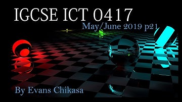 IGCSE ICT 0417 May/June 2019 Paper 21 Data Manipulation part 1