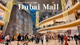 Dubai Mall New Year 2024 Decorations | Dubai Travel Guide 4K HDR