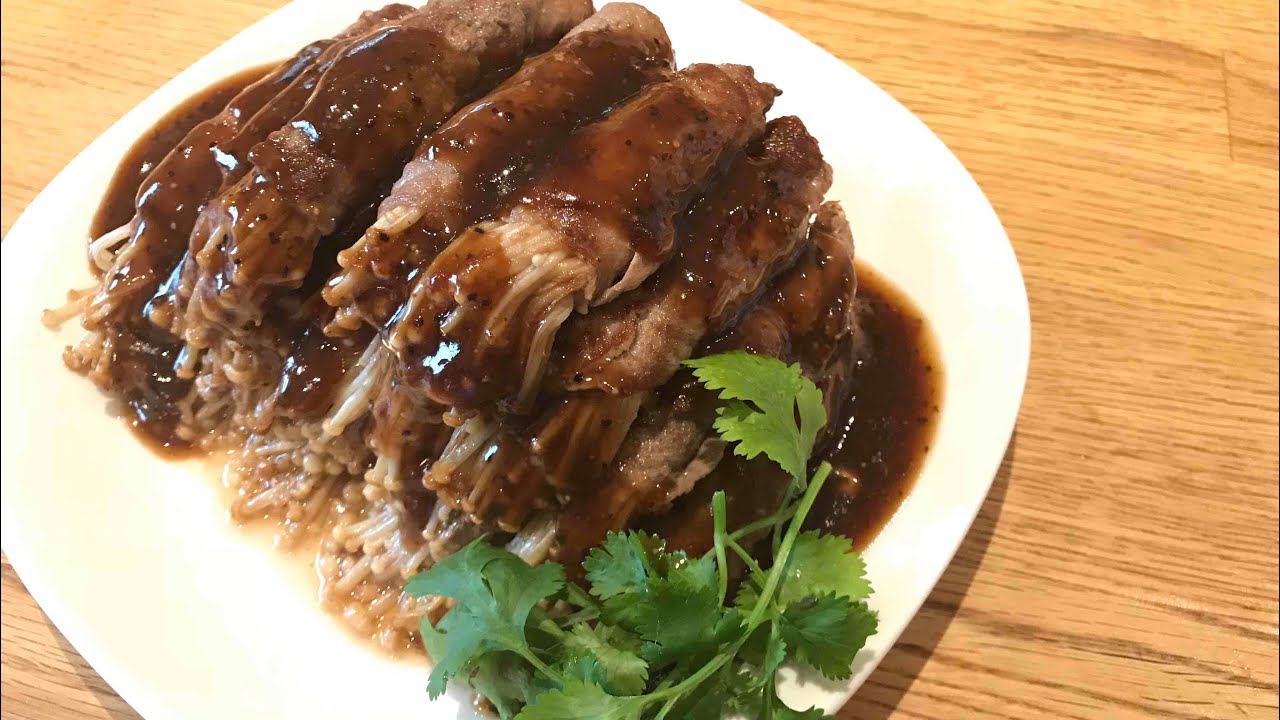 Beef Wrapped Enoki Mushrooms l Not Baking Related YouTube