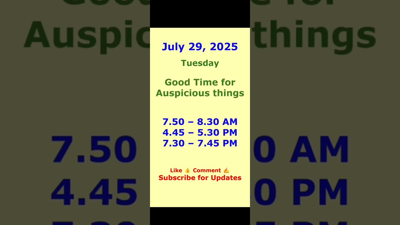 Auspicious Time July 29 2025 Astrology Good Positive Vibes Trending Shortsfeed