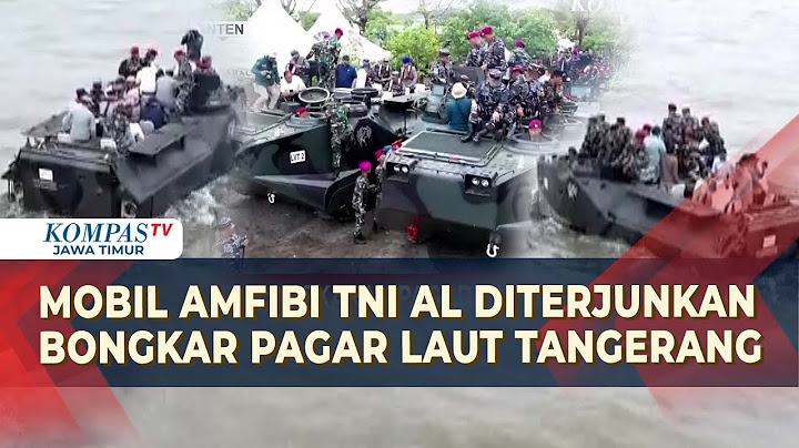 Detik-Detik Mobil Amfibi Marinir TNI AL Diterjunkan Bongkar Pagar Laut Misterius di Tangerang