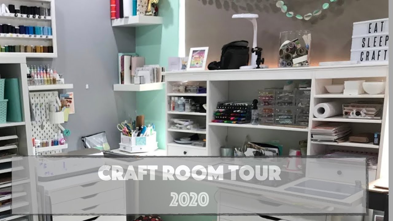 2020 Craft Room Tour Pt 1 Ikea Craft Room Update Craft Room Organisation Storage Youtube