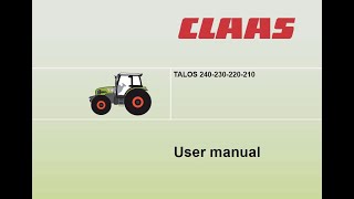 Claas Talos 240 - 230 - 220 - 210 User Manual