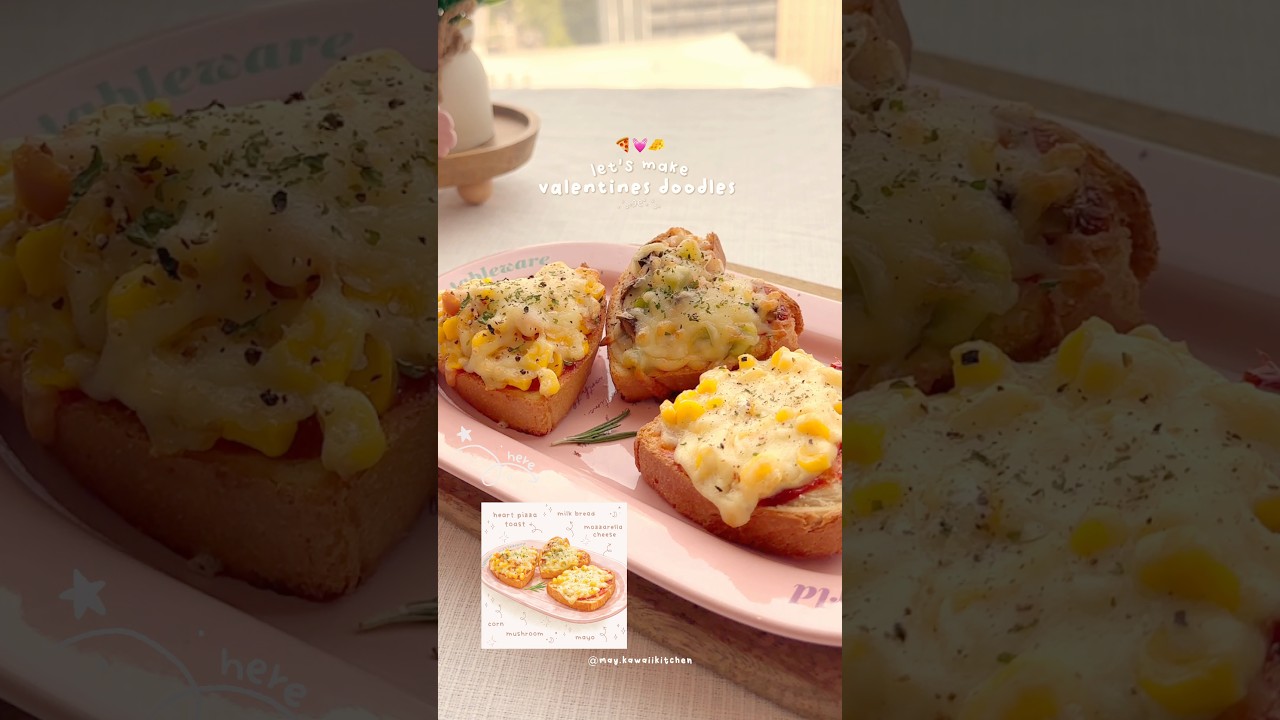 Heart Pizza Toast 🍕💓🧀