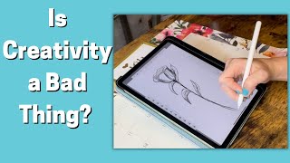 Creative Thinking Drawing a Rose with Sketchook on Ipad screenshot 1