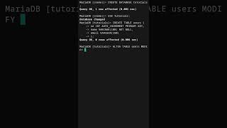 MODIFY COLUMN in MySQL #mysql #mariadb #sql #databases #coding #programming