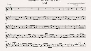 SOMEONE LIKE YOU:  (flauta, violín, oboe...) (partitura con playback)