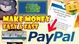 GRAB BUCKS REVIEW! | HOW I EARN CASH ON PAYPAL! FOR FREE!!! BY JUST TYPING CAPTCHA AND MORE REWARDS! screenshot 1