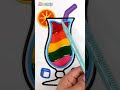 Rainbow Juice, cocktail Jelly Coloring &amp; Painting #shorts #PaintJelly